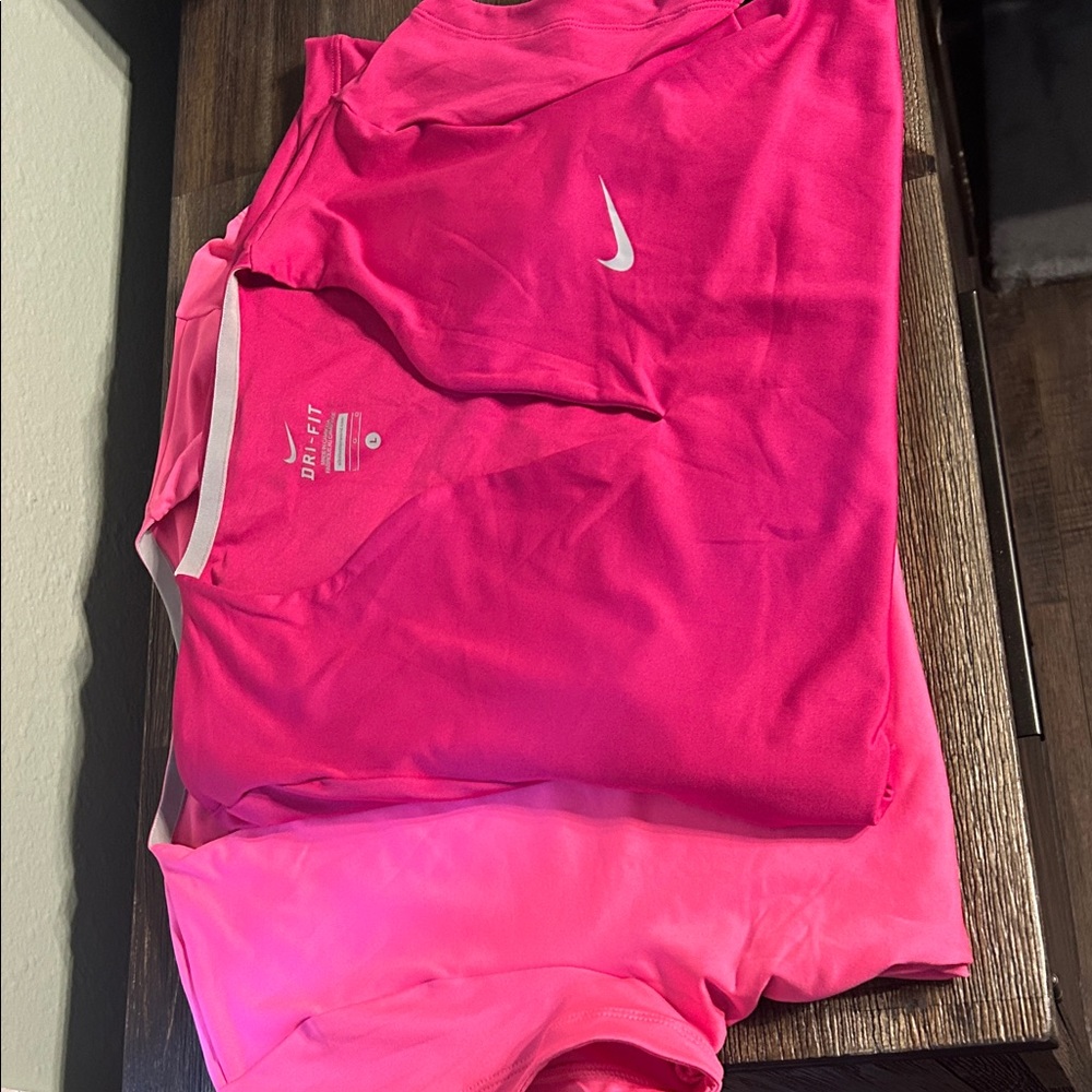 Nike Dry-Fit Vibrant Pink Vneck Pair